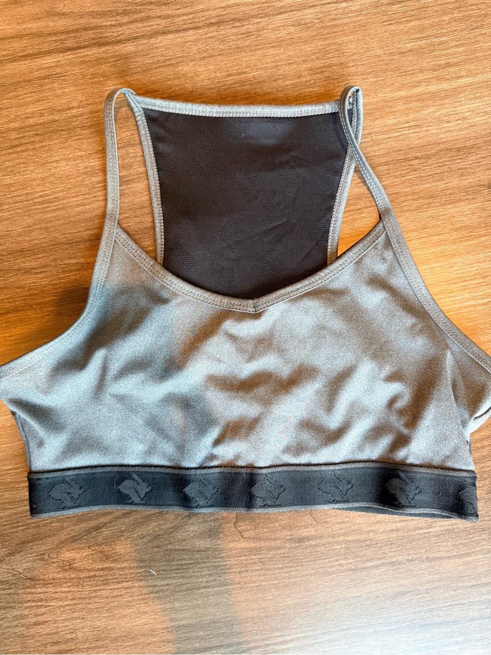 Rabbit women’s Gray Sports Bra with Back phone pocket